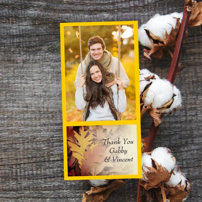 Anstrichene Herbstlaube Vielen Dank Dankeskarte (Von Creator hochgeladen)