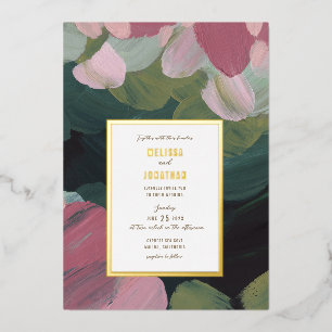Anstrichene Liebe Hochzeitseinladung Folieneinladung