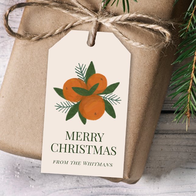 Anstrichene Orangen und Zitrusfrüchte Weihnachtsna Geschenkanhänger (Von Creator hochgeladen)