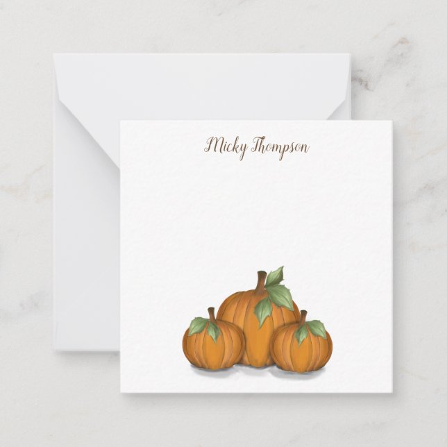 Anstrichene Pumpkins Note Card Mitteilungskarte (Vorderseite)