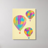 Anstrichene Regenbogen-Heißluftballons