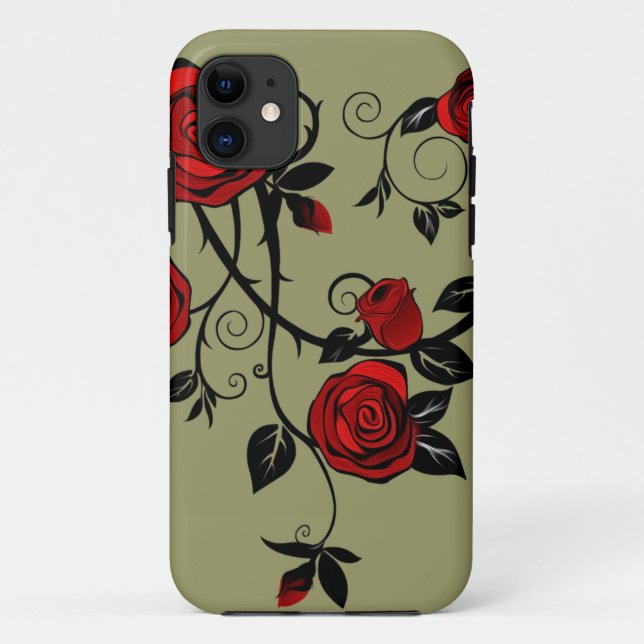 Anstrichene Rose Case-Mate iPhone Hülle (Rückseite)