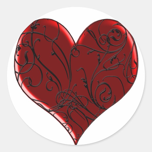 Anstrichfarbene Heart Stickers (Vorderseite)