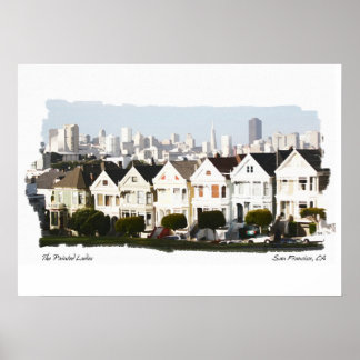 Anstrichfarbene Ladys of San Francisco Poster