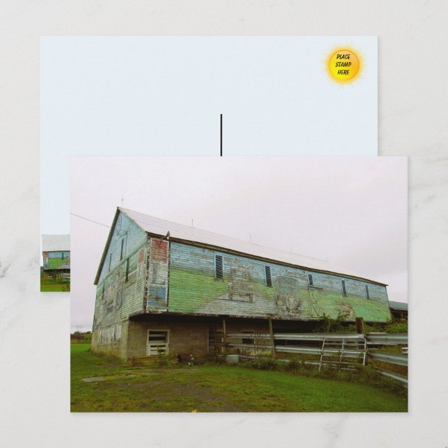 Anstrichfarbene Postkarte (Vorne/Hinten)