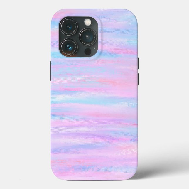 Anstrichfarbene Streifen Türkis Rosa Lila Case-Mat Case-Mate iPhone Hülle (Rückseite)