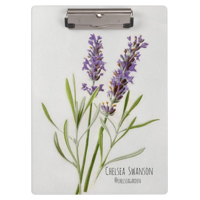 Anstrichfarbener Lavendel Klemmbrett (Vorderseite)