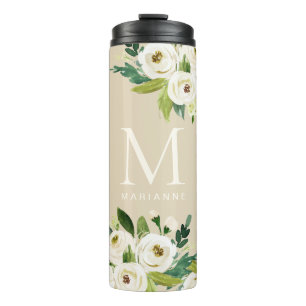 Anstrichfarbenes Personalisiertes Monogramm Thermosbecher