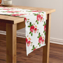 Anstrichter Burgundy Rose Long Table Runner