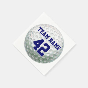 Anstrichter Golf Ball mit Namen Serviette