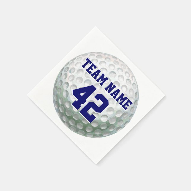 Anstrichter Golf Ball mit Namen Serviette (Ecke)