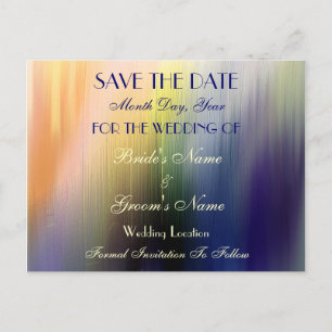 Anstrichter Regenbogen Save the Date Hochzeit Post Ankündigungspostkarte