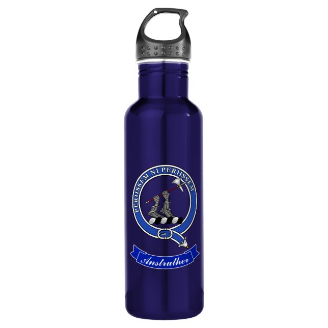 Anstruther Clan Abzeichen Personalisiert Edelstahlflasche (Vorderseite)
