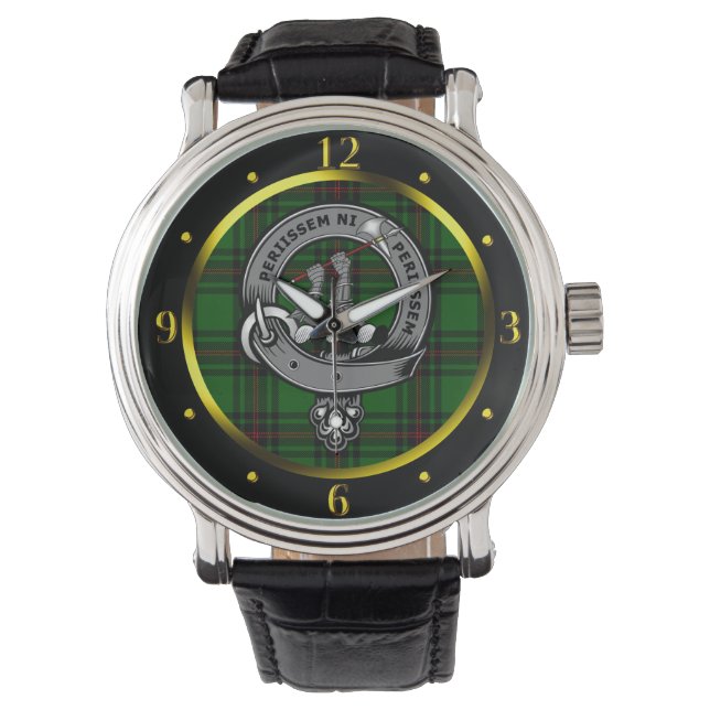 Anstruther Clan Abzeichen & Tartan Armbanduhr (Vorderseite)