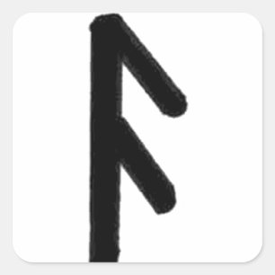 Ansuz Rune Quadratischer Aufkleber