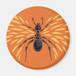 Ant Art Insect Lover Fiery Orange Entomology Magnet