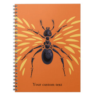 Ant Art Insect Lover Fiery Orange Entomology Notizblock