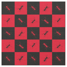 Ant-Kontrollerboard, rote und schwarze Quadrate