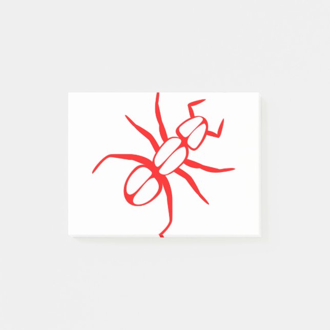 Ant Legs Antennas Red Post-it Klebezettel (Vorderseite)