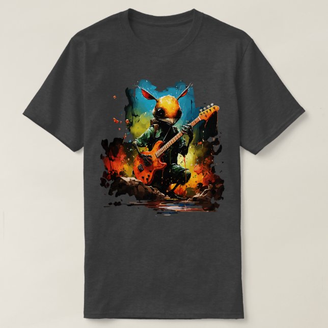 Ant Playing Guitar T-Shirt (Design vorne)