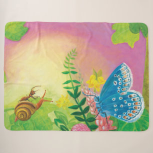 Ant, Schnecke und Chapman-Blauer Schmetterling Sherpadecke