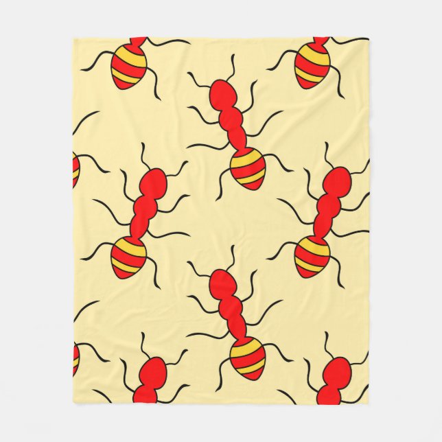 Ant seamless pattern vintageant, abstract, animal, fleecedecke (Vorderseite)