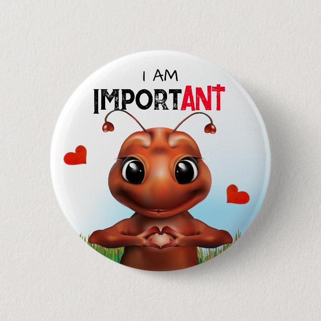 Ant Sign Language Button (Vorderseite)