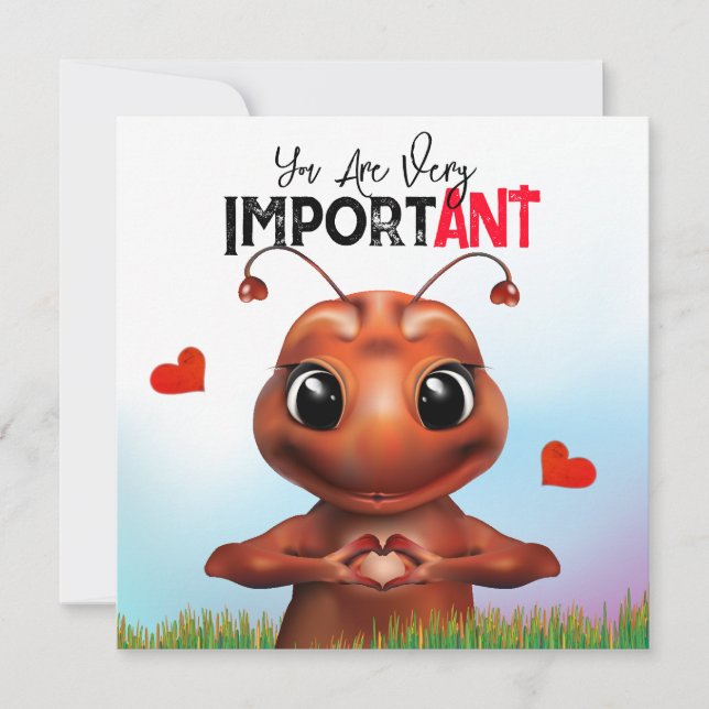Ant Sign Language Liebe Valentine (Vorderseite)
