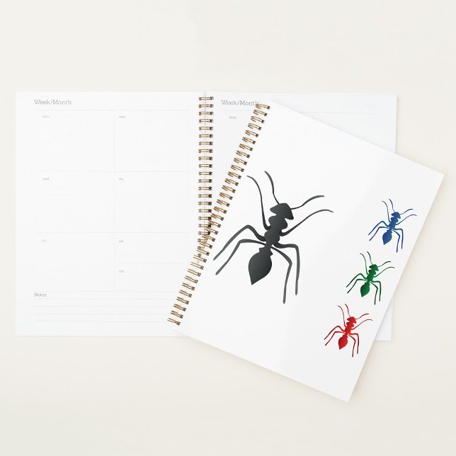 Ant Silhouetten Insekten Schwarz Blau Grün und Rot Planer (Von Creator hochgeladen)
