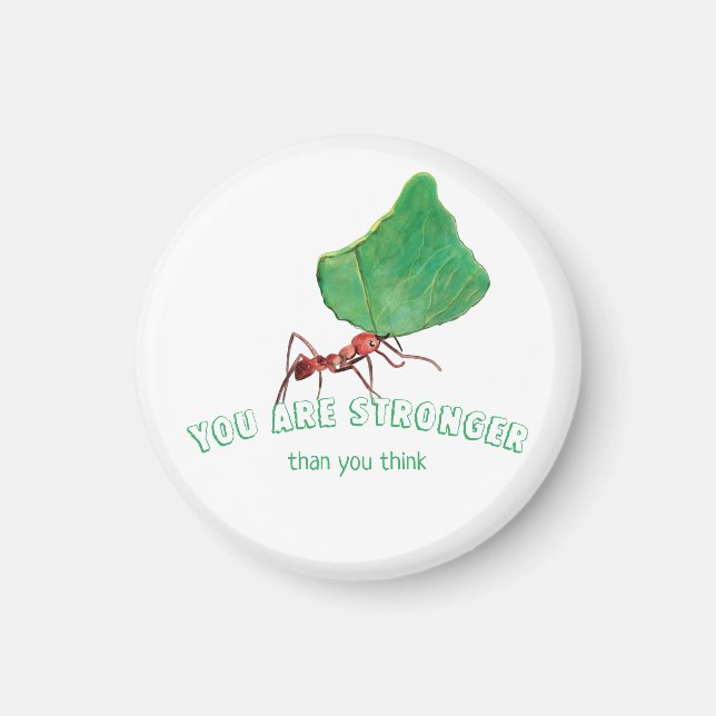 Ant trage große Blätter - Sie sind stärker Magnet (Vorne)