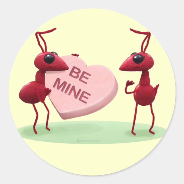 Ant Valentine's Day Aufkleber (Vorderseite)