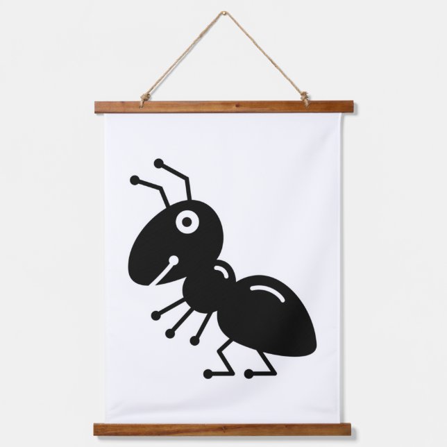 Ant Wandteppich Mit Holzrahmen (Vorderseite)