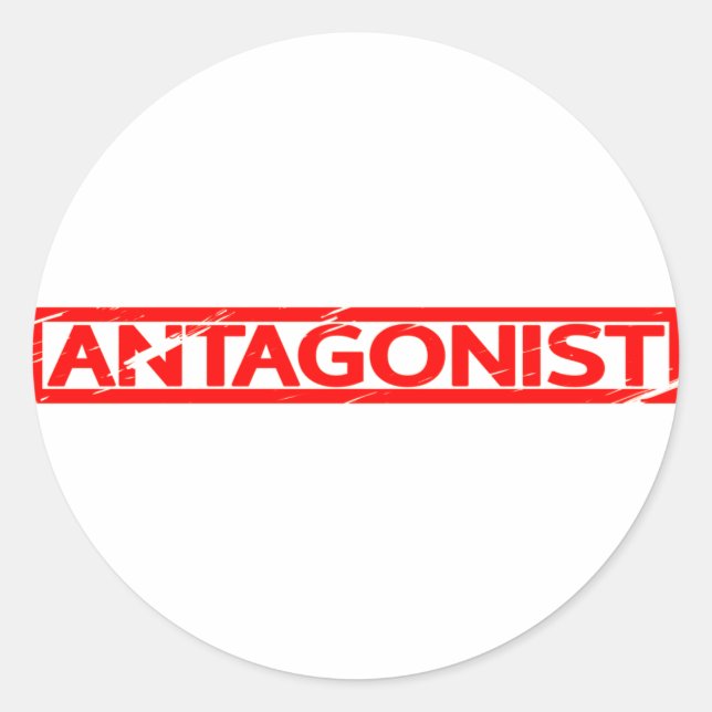 Antagonistische Briefmarke Runder Aufkleber (Vorderseite)