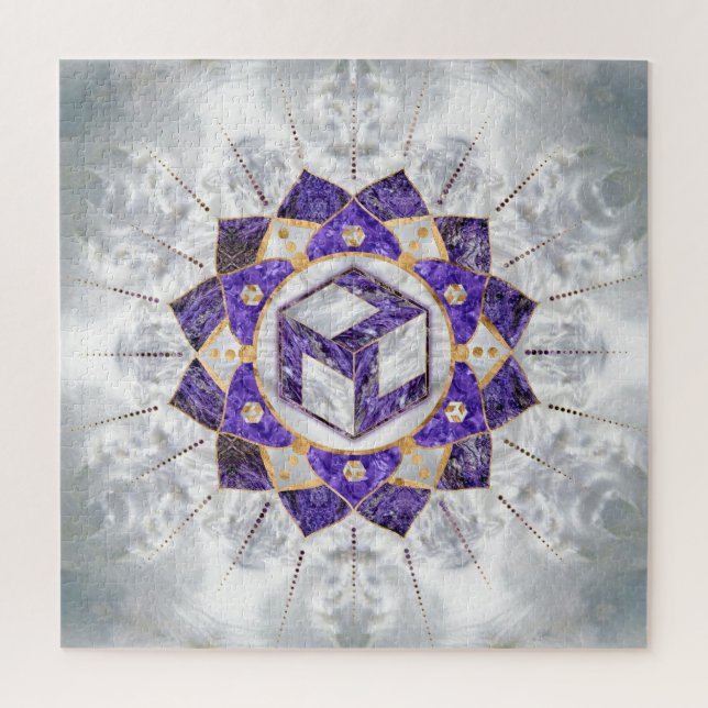 Antahkarana in Lotus Mandala- Amethyst und Pearl (Vertikal)