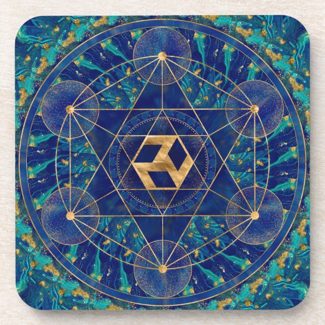 Antahkarana, Ornament der Heiligen Geometrie Getränkeuntersetzer (Vorderseite)