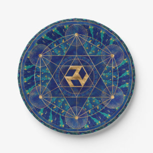 Antahkarana, Ornament der Heiligen Geometrie Pappteller