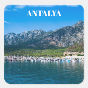 Antalya in der Türkei Quadratischer Aufkleber