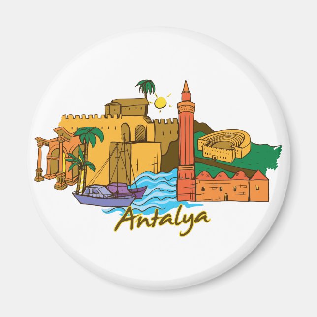 Antalya Turkey Magnet (Vorne)
