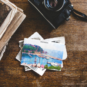 Antalya Turkey Panorama View Postkarte
