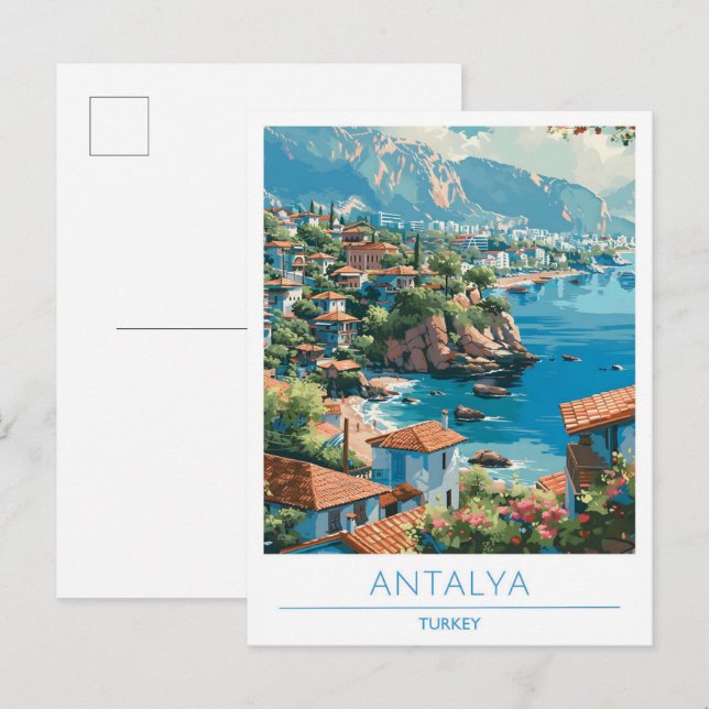 Antalya Turkey Travel Postkarte (Vorne/Hinten)