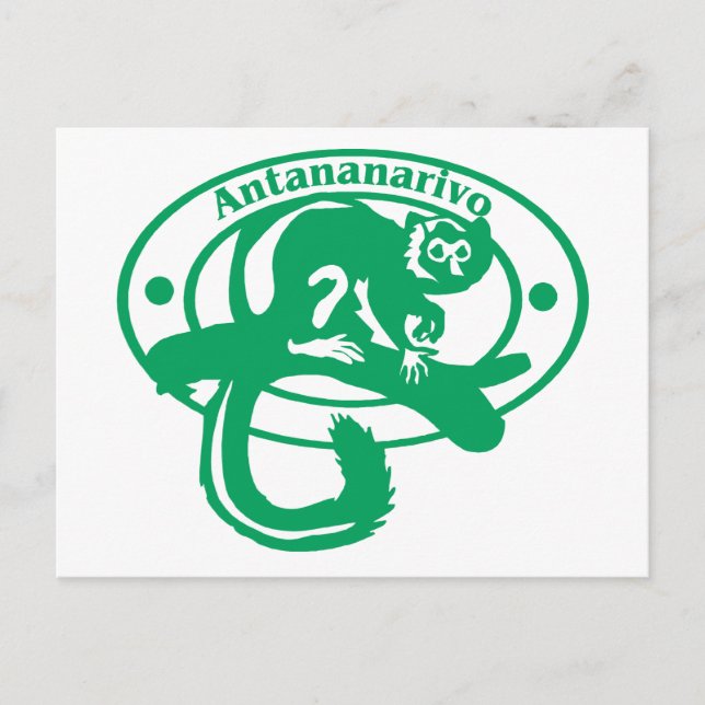 Antananarivo-Briefmarke Postkarte (Vorderseite)