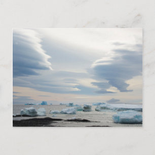 Antarctica. Brown Bluff. Lenticularwolken Postkarte