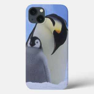 Antarctica. Emperor penguins and chick Case-Mate iPhone Hülle