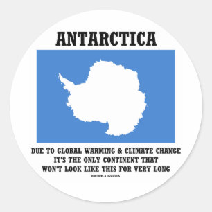 Antarctica Global Warming Climate Change Runder Aufkleber