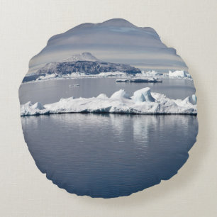 Antarctica landscape rundes kissen