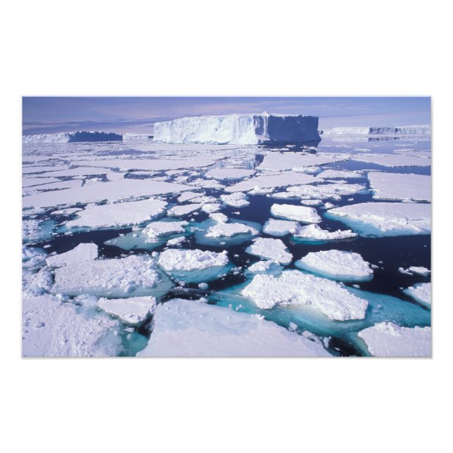 Antarktika, Eisfluss. Fotodruck (Vorne)