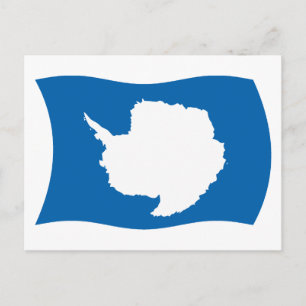 Antarktika Flaggen Postkarte