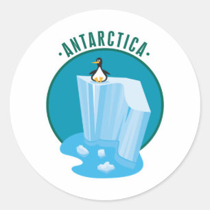 Antarktika Pinguin Design Runder Aufkleber