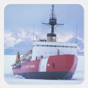 Antarktika, Ross-Insel, McMurdo-Station, USCG Quadratischer Aufkleber