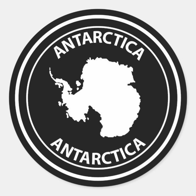 Antarktika Runder Aufkleber (Vorderseite)